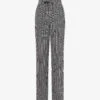 Reiss Sky Abstract-print Wide-leg Mid-rise Woven Trousers