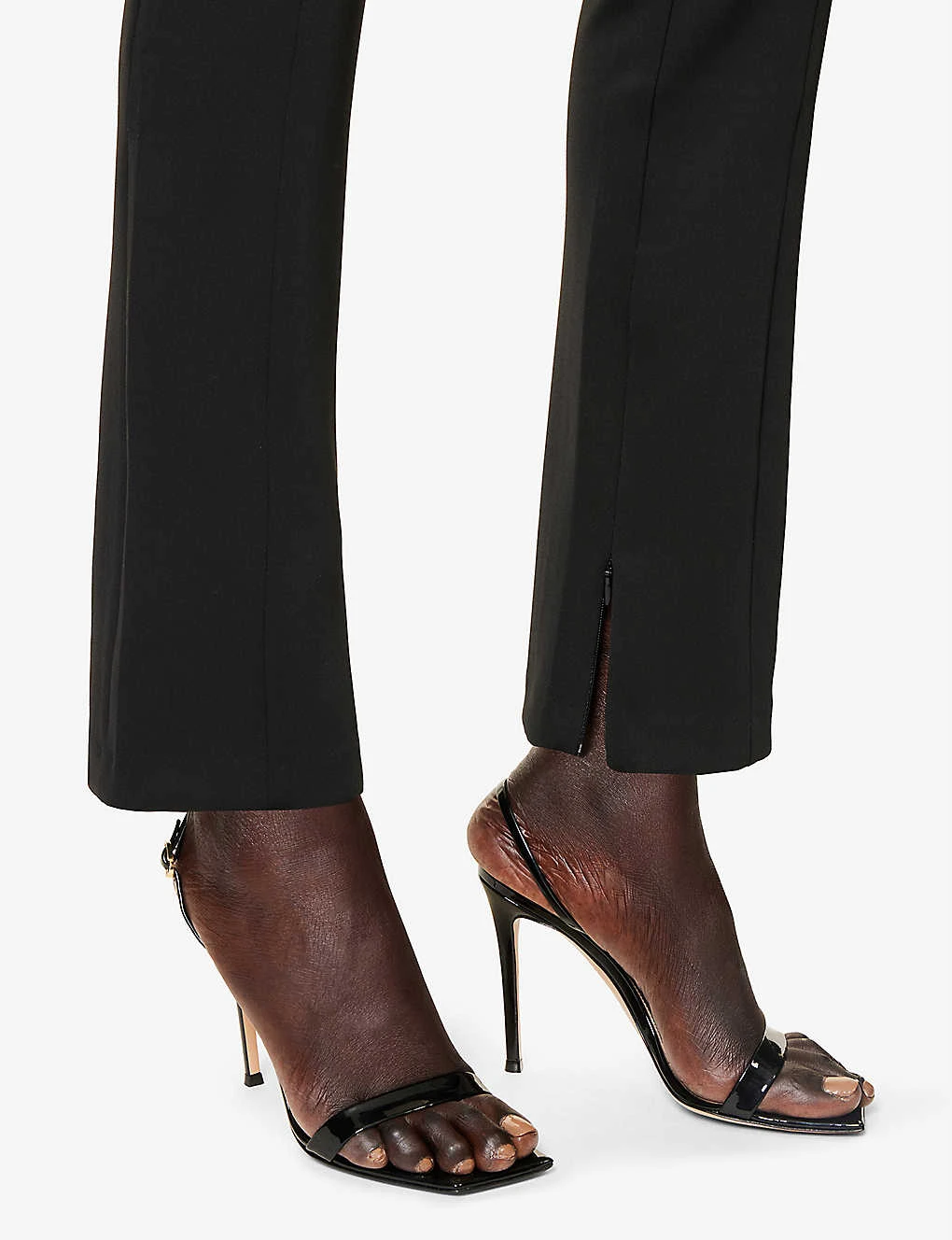 GOOD AMERICAN Scuba Flared-leg High-rise Stretch-crepe Trousers - Image 5