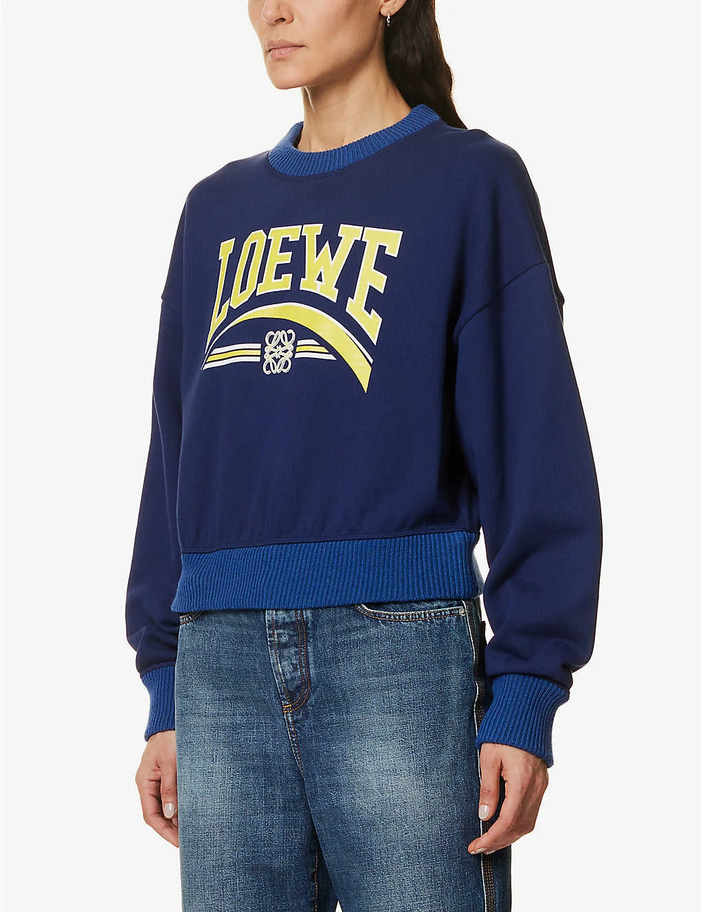 Loewe Logo-print Relaxed-fit Cotton Sweatshirt - Image 3