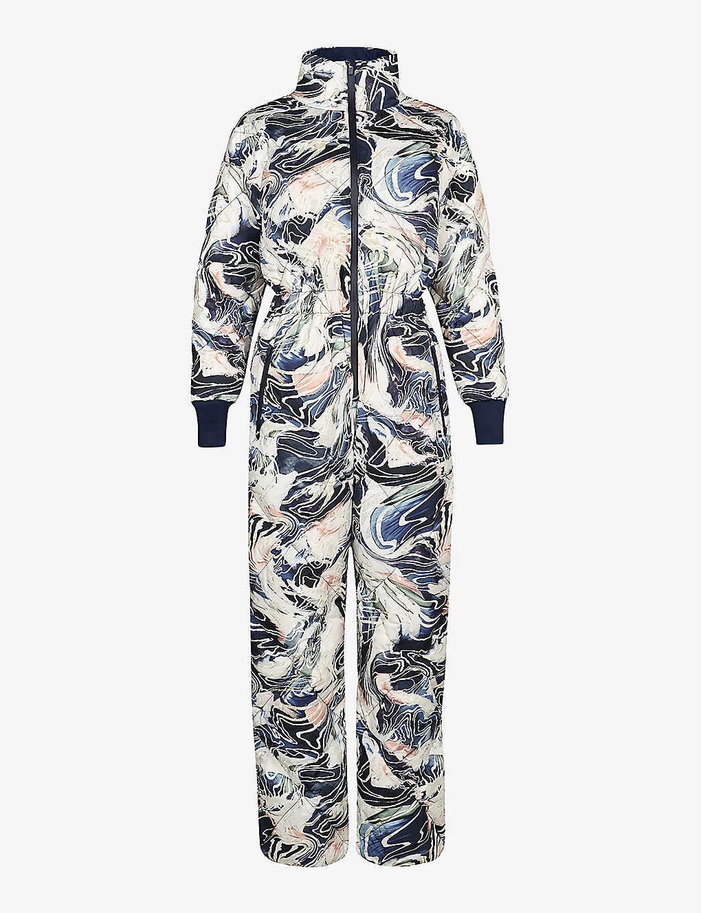 Sweaty Betty Aspen Ski Glacier-print Recycled-polyester Jumpsuit