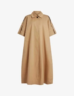 AllSaints Tina Short-sleeve Cotton Trenchcoat