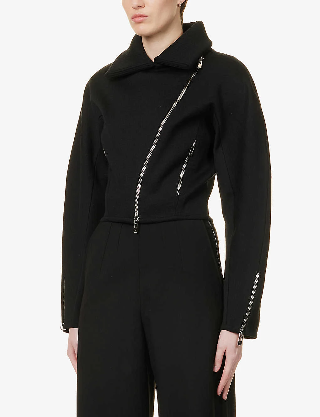 ALAIA Padded-shoulder Wool-blend Jacket - Image 3