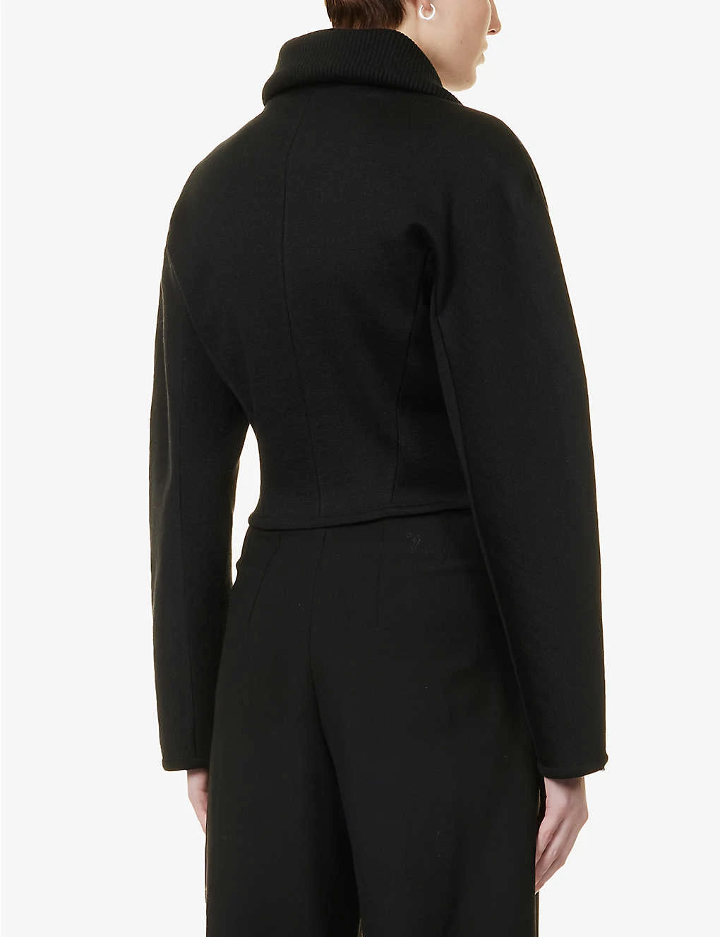ALAIA Padded-shoulder Wool-blend Jacket - Image 4