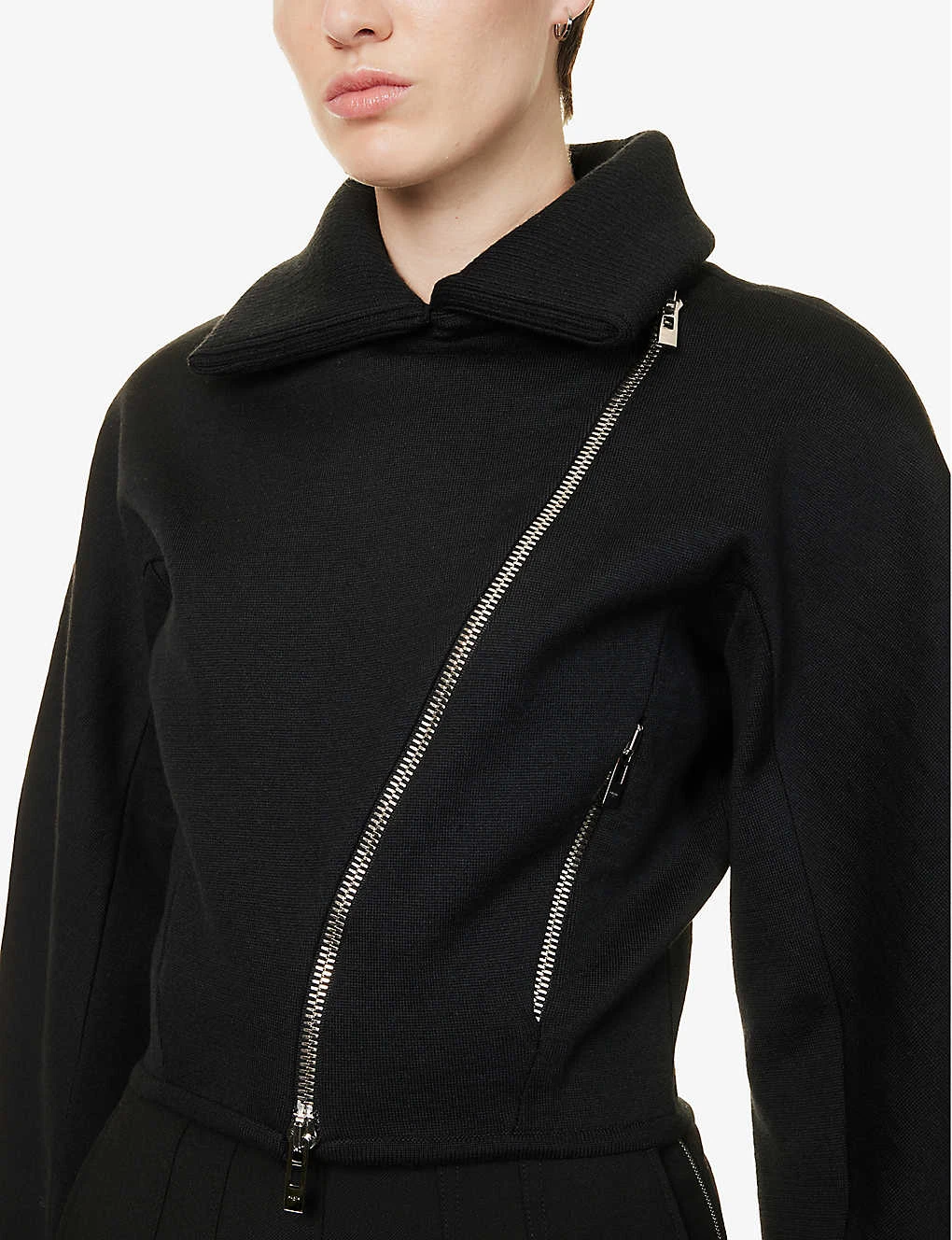 ALAIA Padded-shoulder Wool-blend Jacket - Image 6