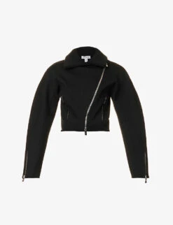 ALAIA Padded-shoulder Wool-blend Jacket