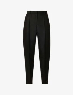 Toteme Eve Tapered-leg High-rise Woven Trousers