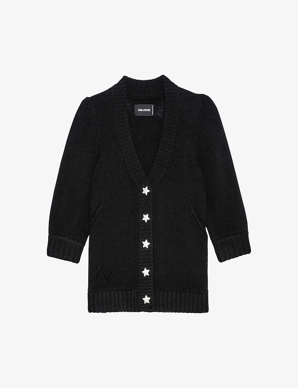 Zadig & Voltaire Betsy Star-button V-neck Cashmere Cardigan