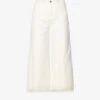 Paige Frankie Raw-hem Wide-leg High-rise Stretch-denim Jeans