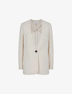 Reiss Arleth Pinstriped Lyocell-blend Blazer