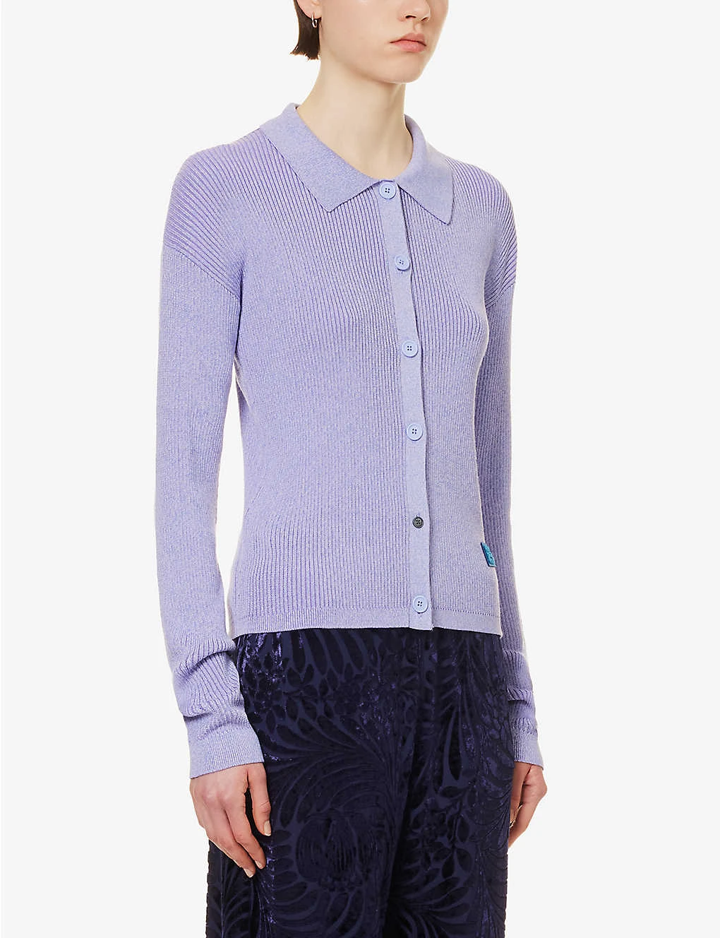 Acne Studios Keat Logo-patch Wool-blend Knitted Cardigan - Image 3