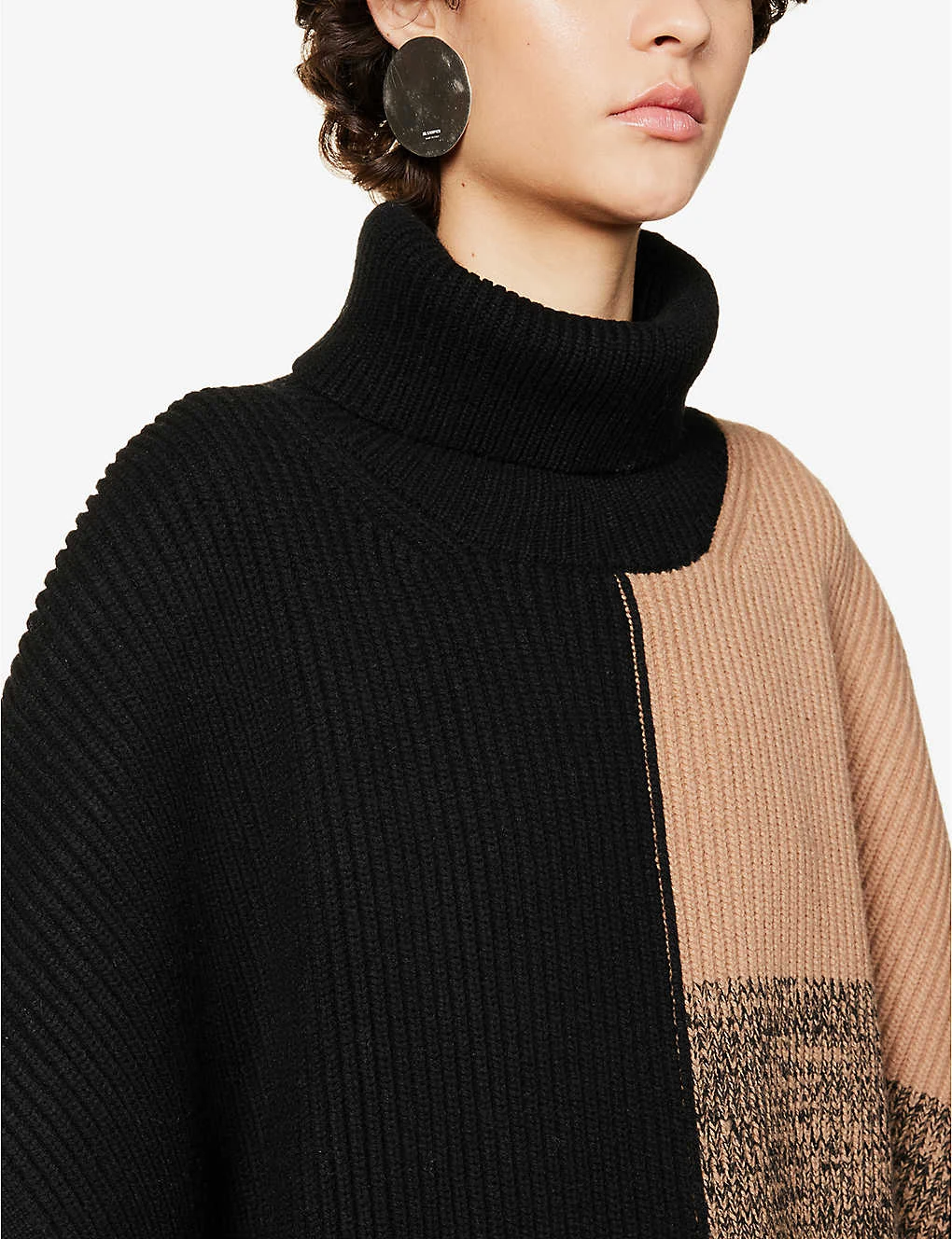 Joseph Colourblock Merino-wool Knitted Collage Poncho - Image 5