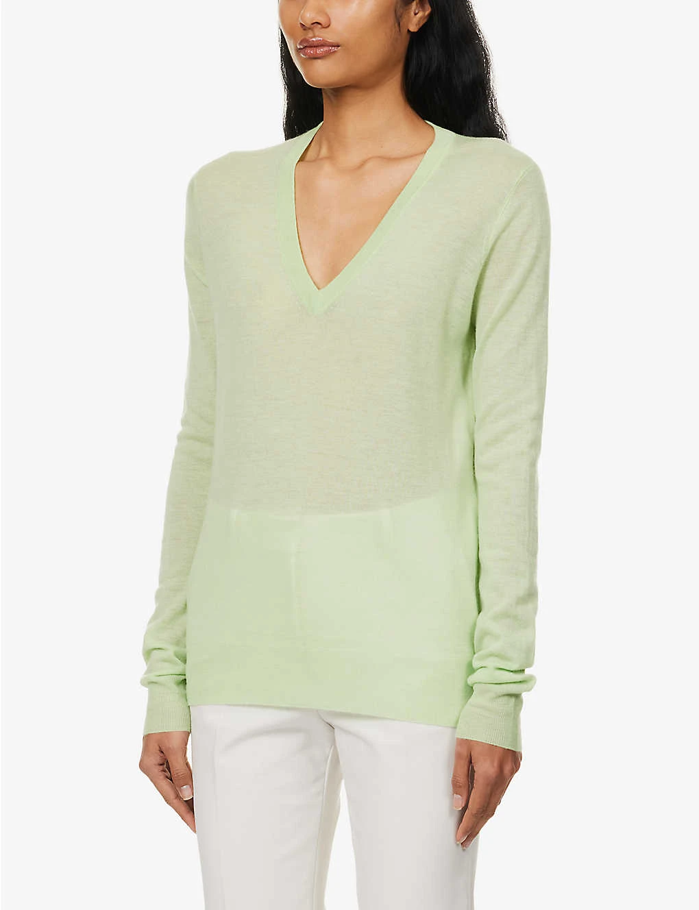 Joseph V-neck Cashmere Knitted Jumper - Image 3
