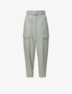 Joseph Devonport High-rise Wool-blend Trousers