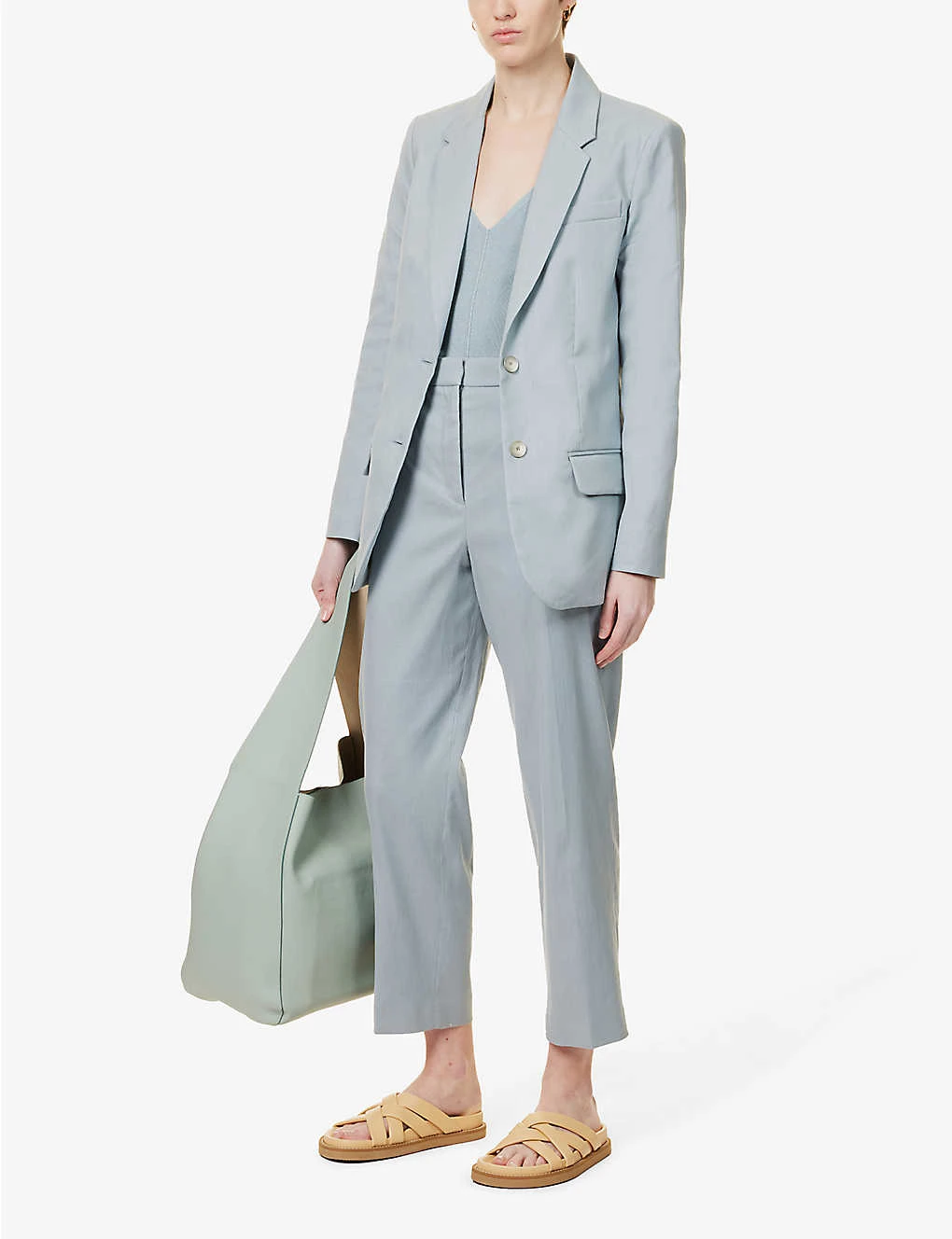 Joseph Trina Straight-leg Mid-rise Linen-blend Trousers - Image 2