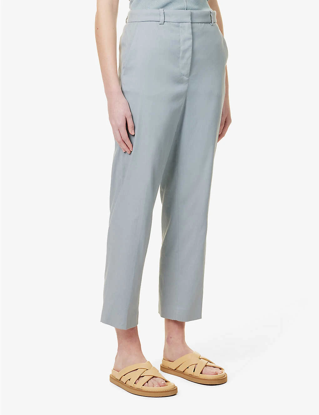 Joseph Trina Straight-leg Mid-rise Linen-blend Trousers - Image 3