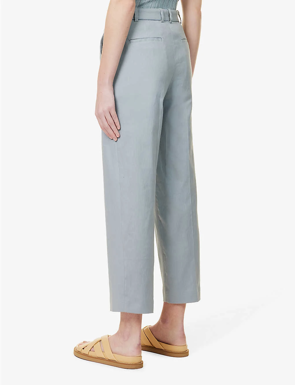 Joseph Trina Straight-leg Mid-rise Linen-blend Trousers - Image 4