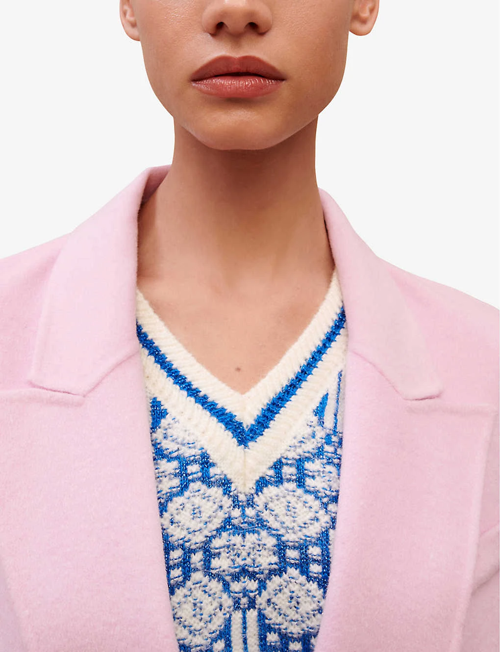 Maje Guirose Double-breasted Peak-lapel Wool-blend Coat - Image 5