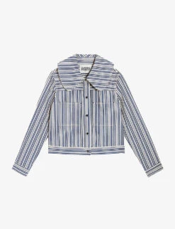 CLAUDIE PIERLOT Verisa Striped Denim Jacket