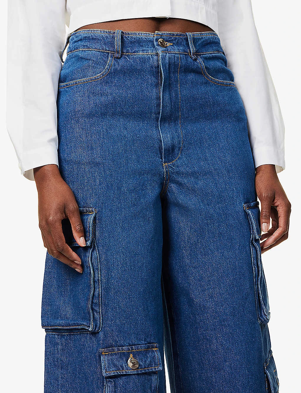 Hailey Patch-pocket Straight-leg High-rise Jeans - Image 5