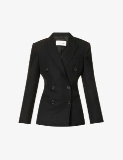 Myra Double-breasted Regular-fit Wool Blazer