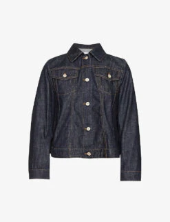 Loewe Trapeze Anagram-patch Denim Jacket