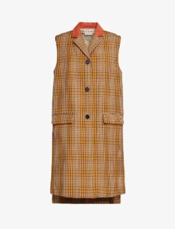 Marni Check-print Virgin-wool Waistcoat