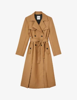 Sandro Corentin Double-breasted Woven Trench Coat