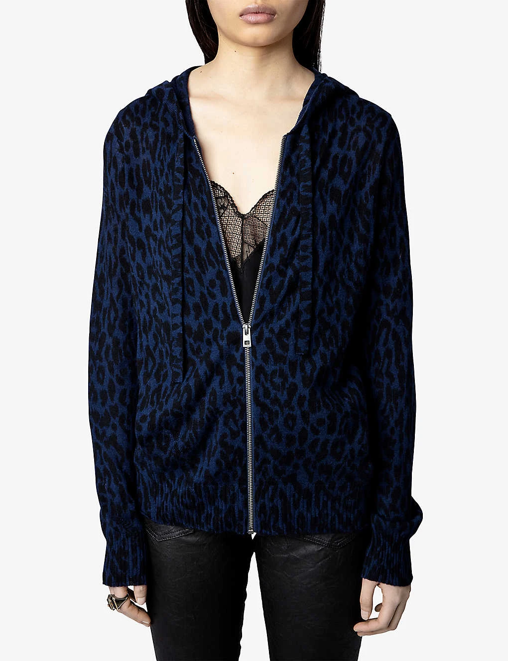 Zadig & Voltaire Leopard-print Cashmere Hoody - Image 2