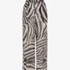Reiss Farley Zebra-print Wide-leg High-rise Woven Beach Trousers
