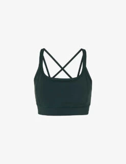 Whistles Scoop-neck Cross-back Stretch-recycled Nylon Sports Bra