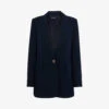 Whistles Single-breasted Peak-lapel Recycled-polyester Blend Blazer