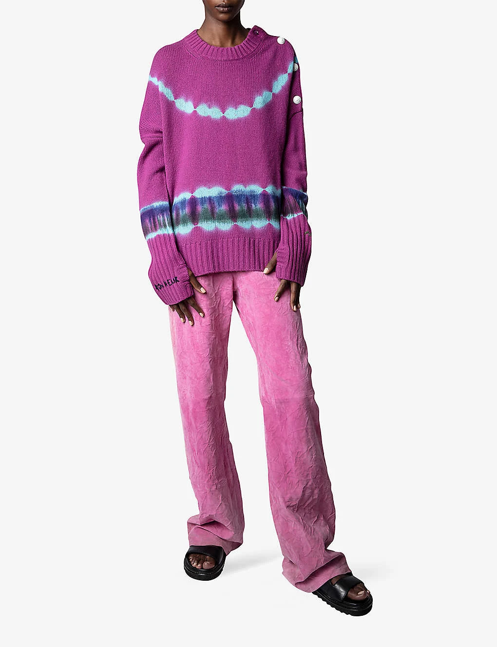 Zadig & Voltaire Malta Tie-dye Cashmere Jumper - Image 2