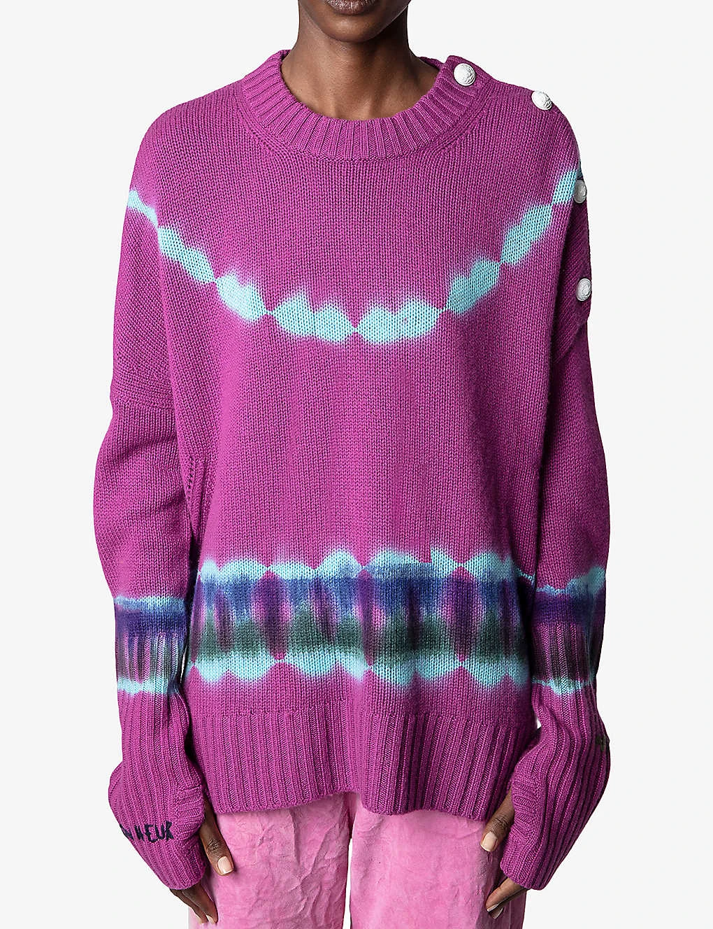 Zadig & Voltaire Malta Tie-dye Cashmere Jumper - Image 3