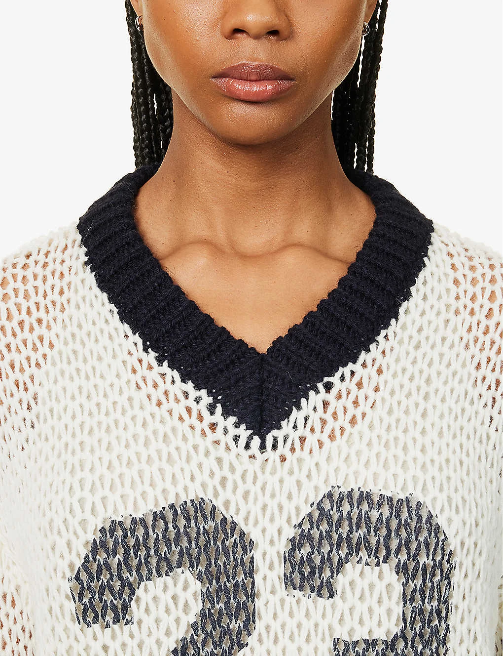 Cheer Logo-pattern Wool And Alpaca-blend Knitted Jumper - Image 5