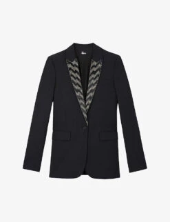 THE KOOPLES Embroidered-lapel Woven Jacket