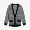 Ted Baker Carmein Checked V-neck Knitted Cardigan