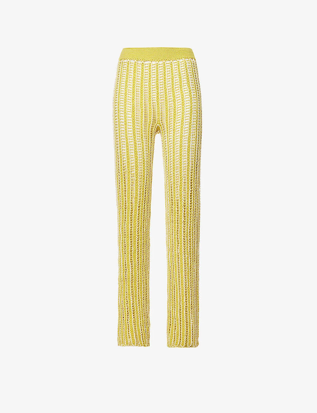 Verbena Straight-leg High-rise Knitted Trousers