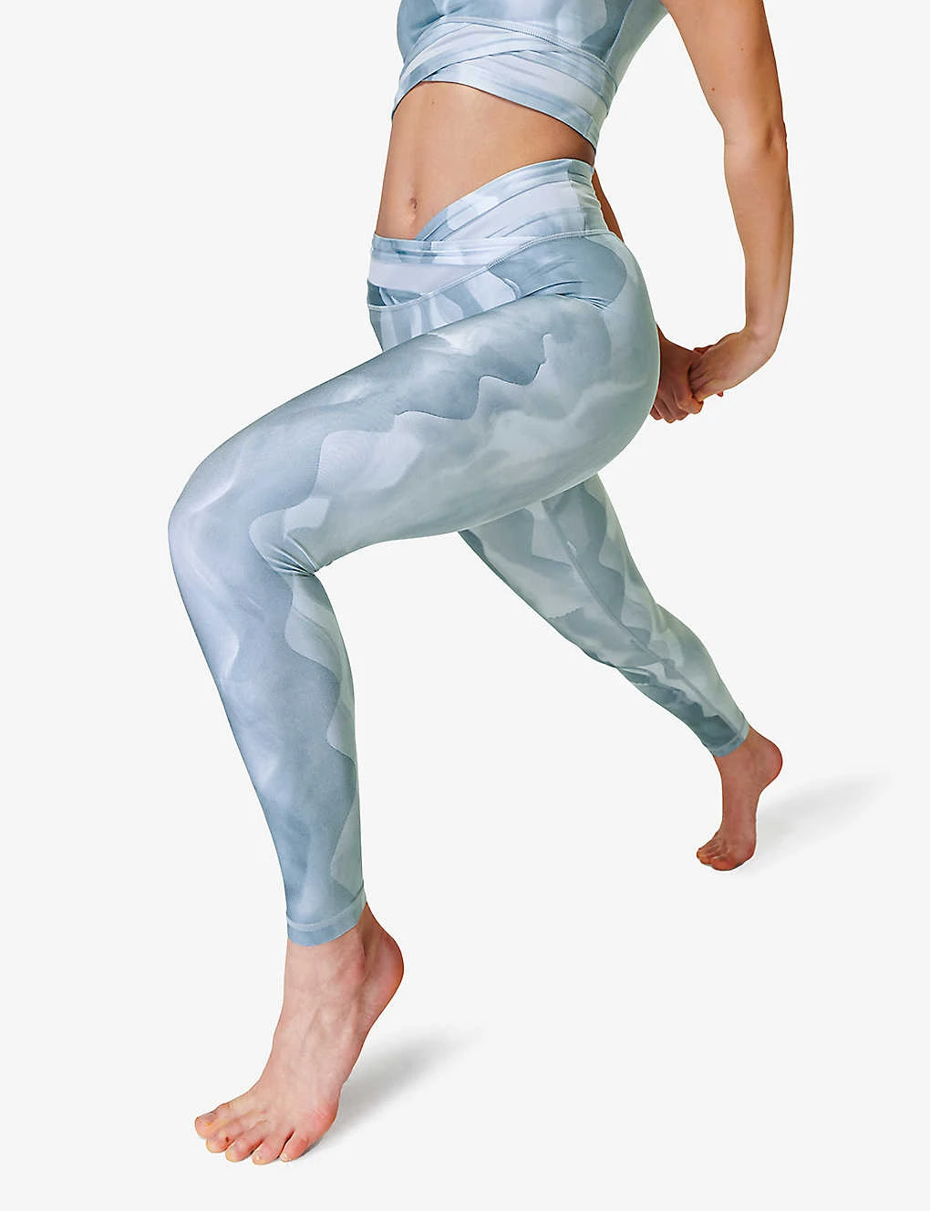 Sweaty Betty All Day Graphic-print Wrap-waist Stretch-woven Leggings - Image 4