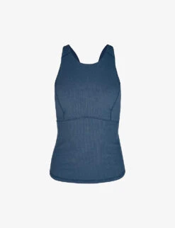 Sweaty Betty Round-neck Ribbed Woven Vest Top
