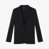 THE KOOPLES Stripe-pattern Notched-collar Stretch-wool Jacket