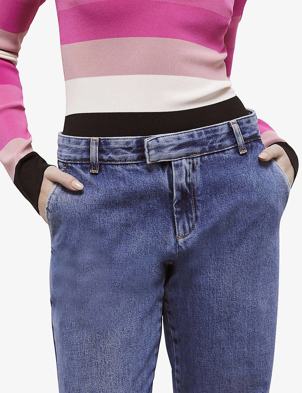 THE KOOPLES Low-rise Wide-leg Denim Jeans - Image 5