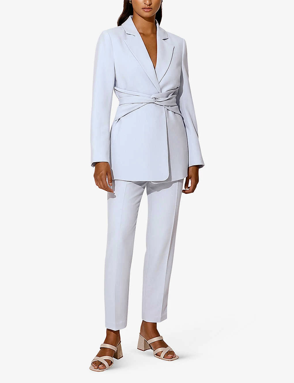 By Malina Chloe Wrap-front Stretch-woven Blazer - Image 2