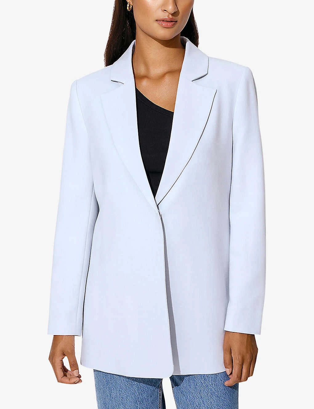 By Malina Chloe Wrap-front Stretch-woven Blazer - Image 3