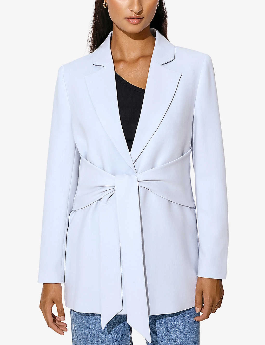 By Malina Chloe Wrap-front Stretch-woven Blazer - Image 5