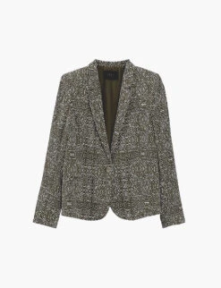 Ikks Graphic-print Stretch-woven Blazer