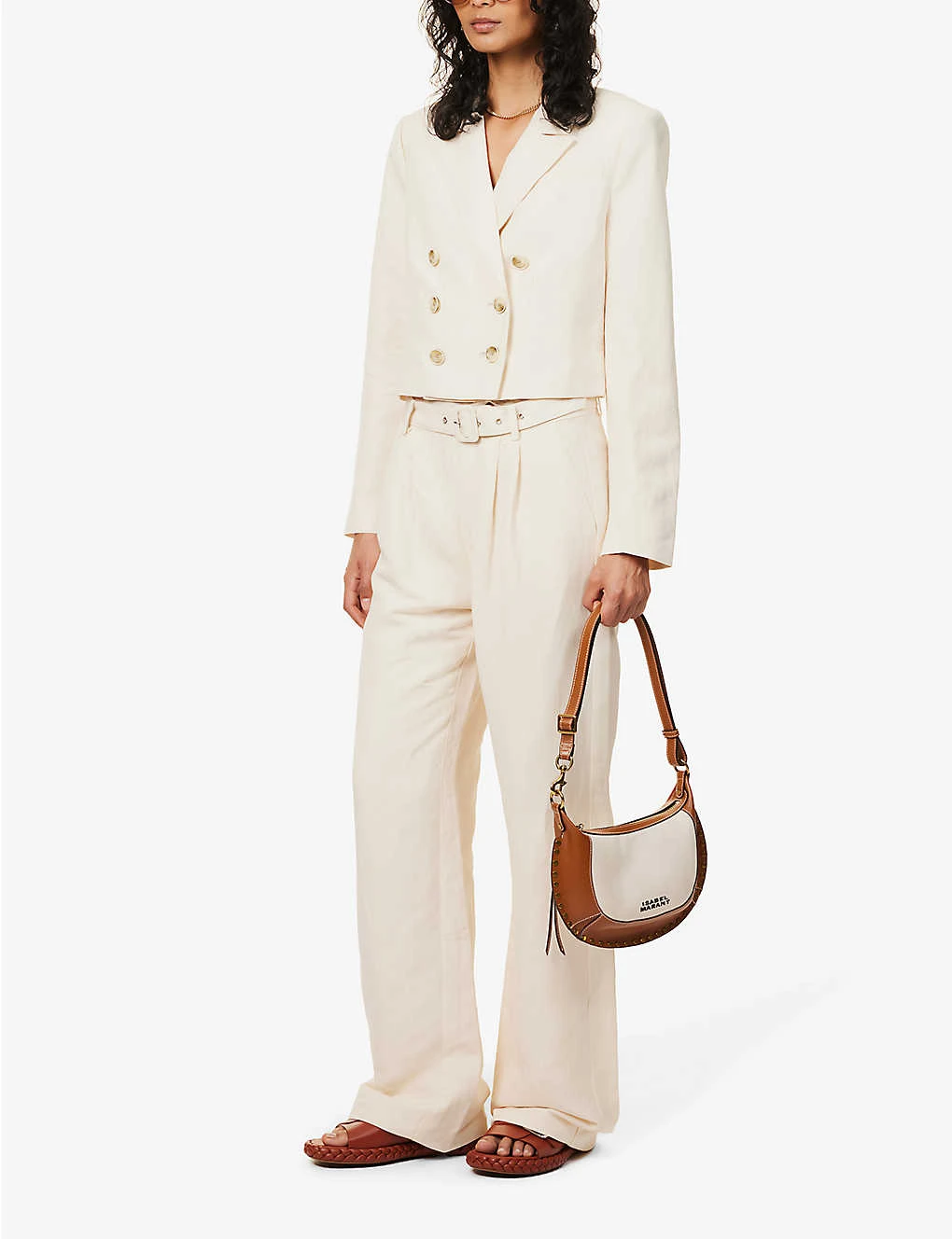 Paige Eclipse Double-breasted Linen-blend Blazer - Image 2