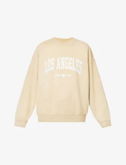 ANINE BING Jaci Logo-print Organic-cotton Sweatshirt