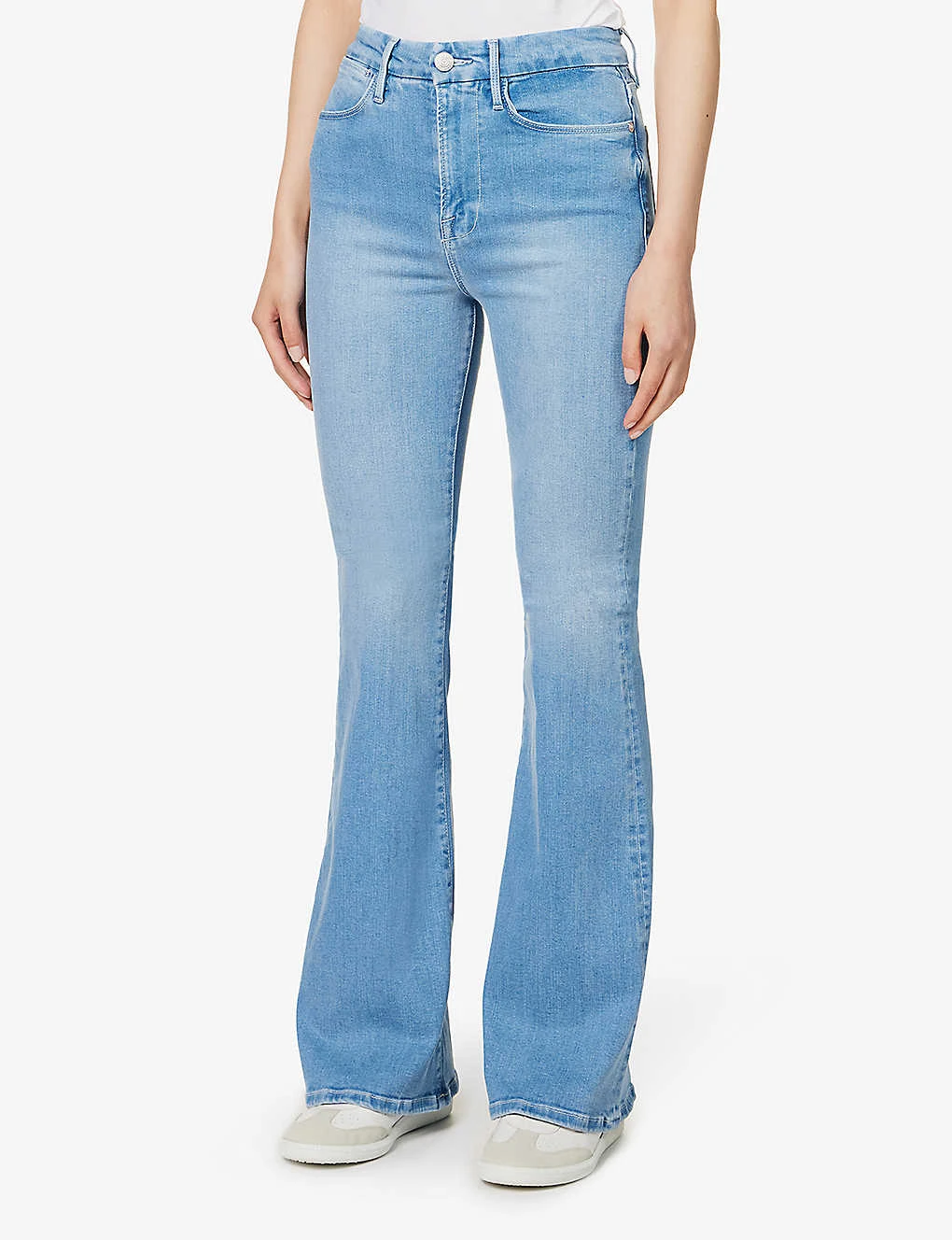 FRAME Le Super High Flare Flared High-rise Stretch-denim Jeans - Image 3