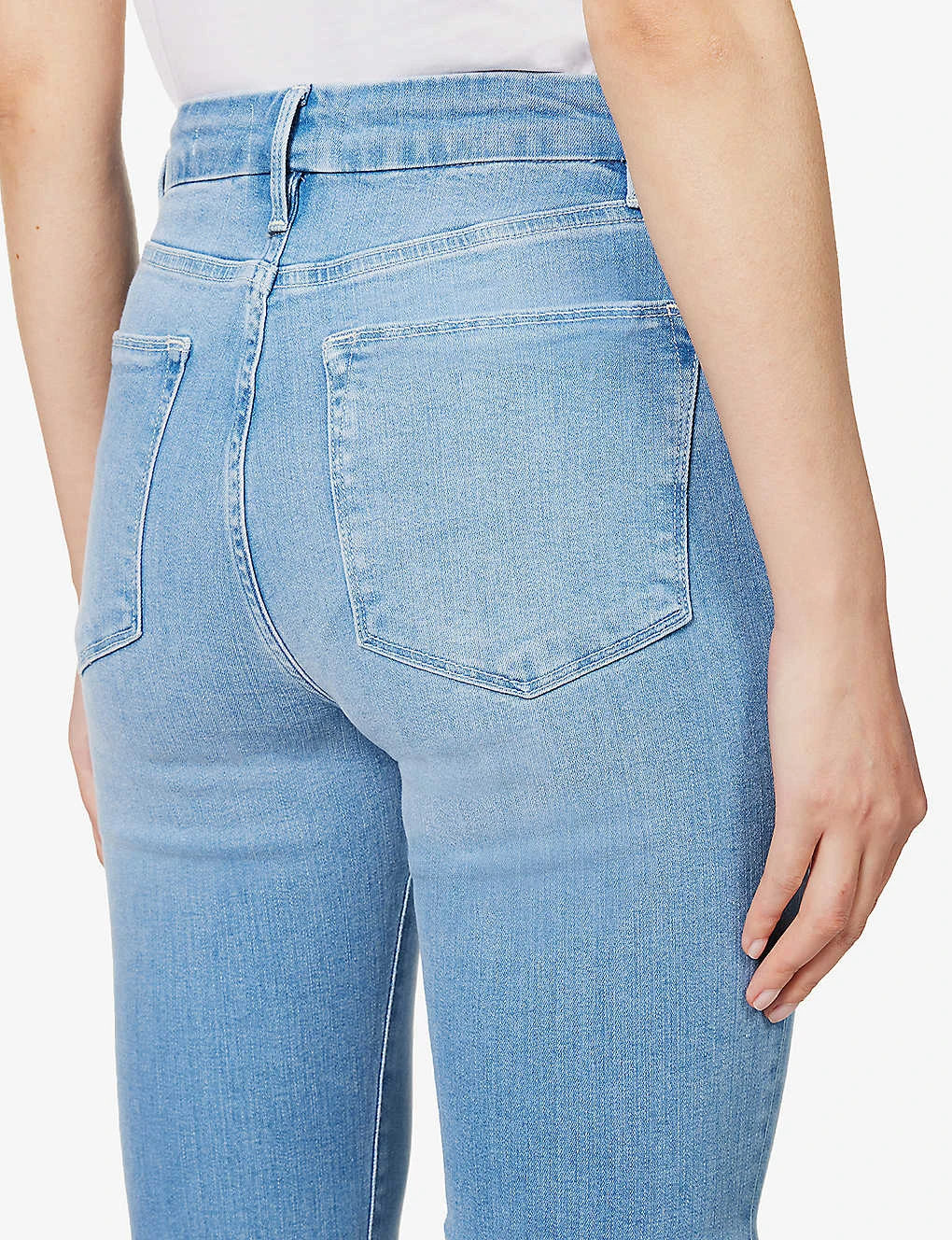 FRAME Le Super High Flare Flared High-rise Stretch-denim Jeans - Image 6