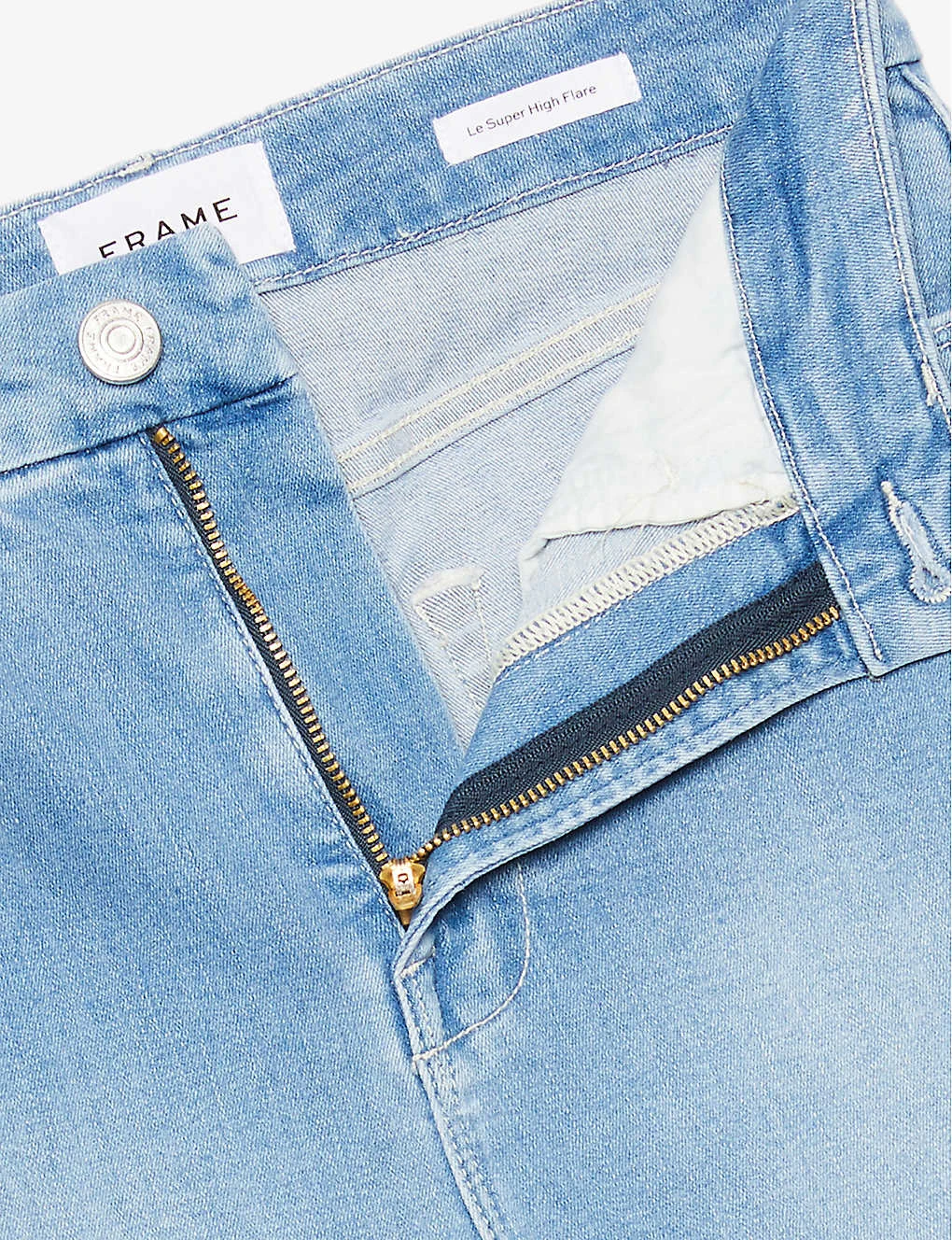 FRAME Le Super High Flare Flared High-rise Stretch-denim Jeans - Image 7